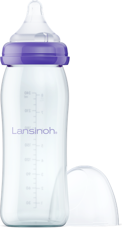 Lansinoh Zuigfles Glas + Speen 240ml 4 8