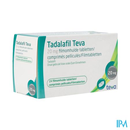 Tadalafil Teva Pi Pharma 20mg Comp Pell 24 Pip