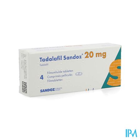 Tadalafil Sandoz 20,0mg Comp Pell 4 X 20,0mg 1