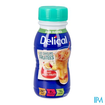 Delical Drink Multivruchten Z/suiker 4x200ml 3