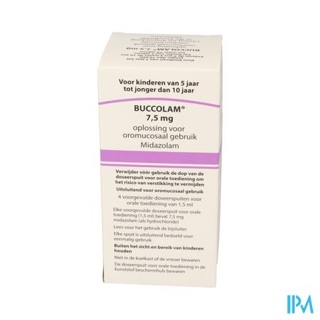 Buccolam 7,5mg Or Opl 4 Voorgev Dos Spuit 1,5ml