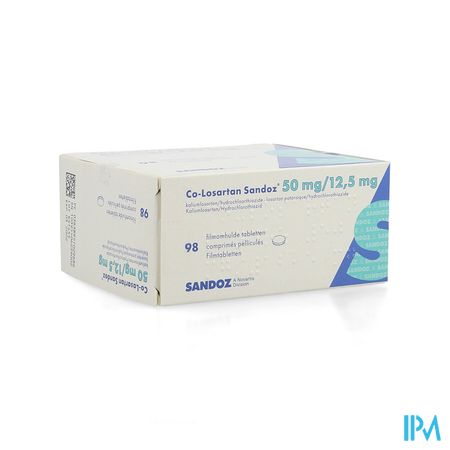 Co Losartan Sandoz 50mg/12.5mg Comp Pell 98