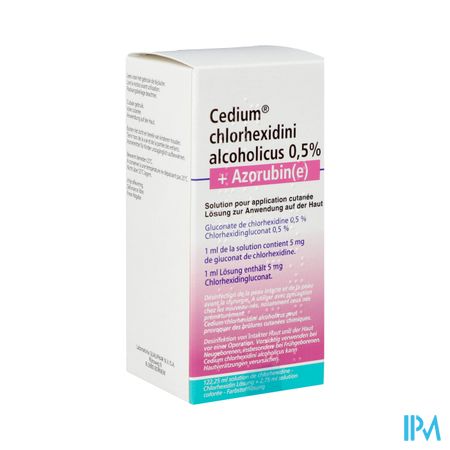 Cedium Chlorhexidini Gluc Alc 0,5% 125ml+azorubine