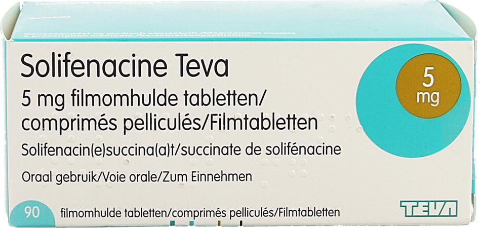 Solifenacine Teva Filmomh Tabl 90 X 5mg 1