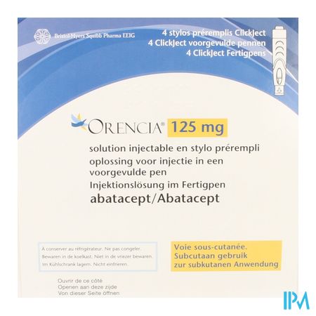 Orencia 125mg/ml Opl Inf Voorgevulde Pen 4 1