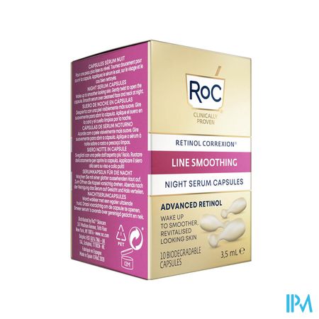 Roc Retinol Correx.line Smooth.night Serum Caps 10