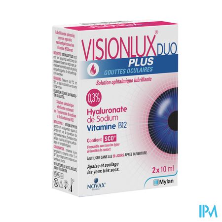 Visionlux Plus Gouttes Yeux Duo Fl 2 X 10ml