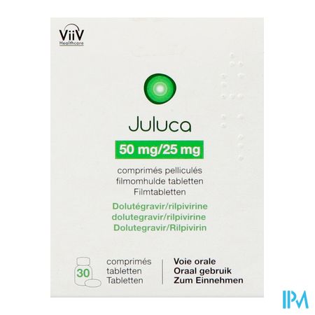 Juluca Pi Pharma 50mg/25mg Comp Pell 30 Pip 1