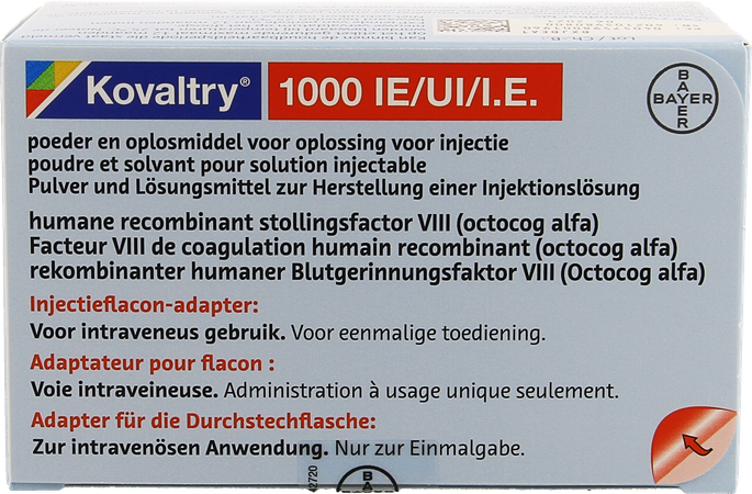 Kovaltry 1000ui Ser Preremplie 2,5ml + Fl Inj 1 1