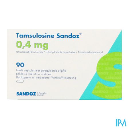Tamsulosine Sandoz 0,4mg Gereg.afgifte Caps 90 Pip 2