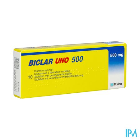 Biclar Uno Comp 10 X 500mg