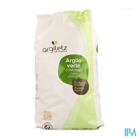 Argiletz Masker Groene Klei Stukjes Pdr Zakje 3kg