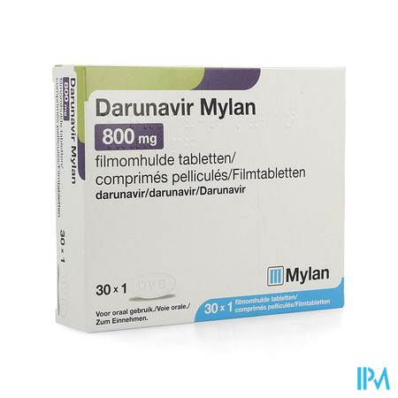 Darunavir Mylan 800mg Comp Pell 30