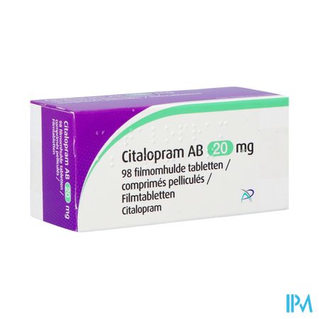 Citalopram Ab 20mg Filmomh Tabl 98 X 20mg