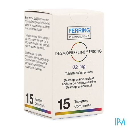 Desmopressine Ferring Tabl 15 X 0,2mg