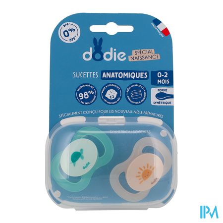 Dodie Fopspeen Duo Ana Pasgebor.0-2m Baby Schildp. 1