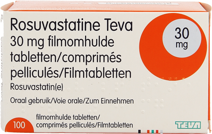 Rosuvastatine Teva 30mg Filmomh Tabl 100 3