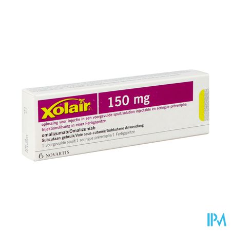 Xolair 150mg Sol Inj 1 Voorgevulde Spuit