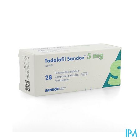 Tadalafil Sandoz 5,0mg Comp Pell 28 X 5,0mg 2