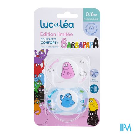 Luc&lea Duo Fopspeen Phys 0-6m Barbapapa Ring 2 1