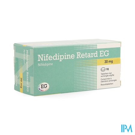 Nifedipine Retard EG 30Mg Tabl Verleng Afgifte 98