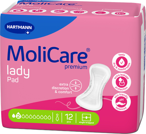 Molicare Premium Lady Pad 2 Drops 26,5x11cm 12