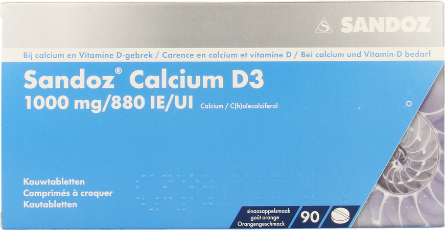 Sandoz Calcium D3 Kauwtabletten 90x1000 mg/880ie 4