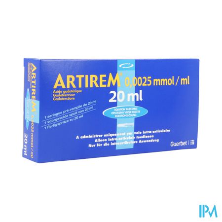 Artirem 1 Voorgev.spuit Ser Prerempl 0,0025mmol/ml