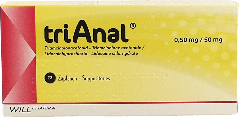 Trianal 0,50mg/50mg Suppo 12 1
