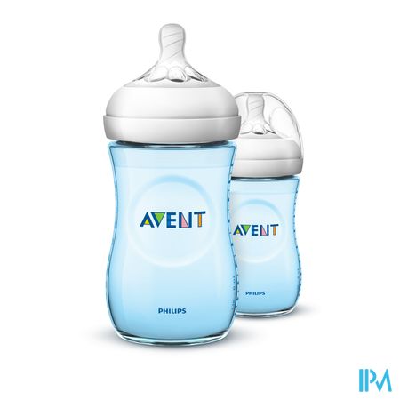 Philips Avent Natural 2.0 Biberon 260ml Blue Duo SCF035/27