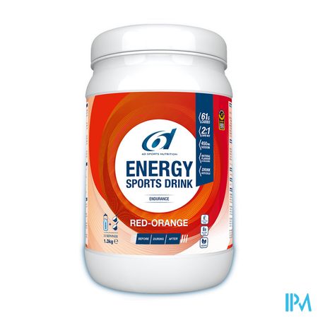 6d Sixd Energy Sports Drink Red Orange Pdr 1,3kg