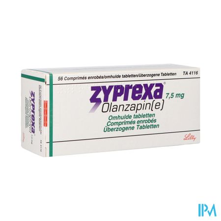 Zyprexa Comp Enrobe - Omhulde Comp 56 X 7,5mg