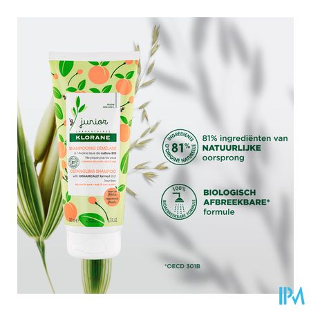 Klorane Petit Junior Sh Perzik Ontwar. 200ml Nf 11