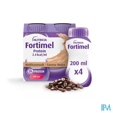 Fortimel Protein 2.4kcal Mokka 4x200ml main product photo