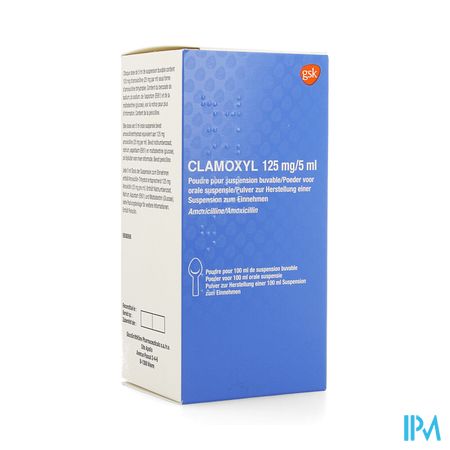 Clamoxyl 125mg/5ml Pdr Pour Sirop 25mg/ml Fl 100ml