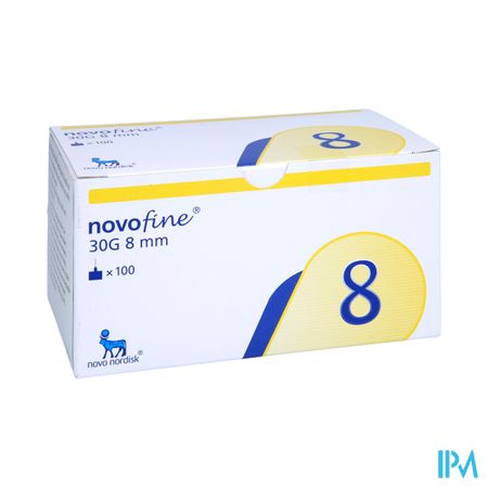 Novofine Pi Pharma Ster Naald 8mm/30g 100