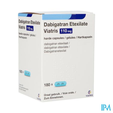 Dabigatran Etexilate Viatris 110mg Harde Caps 180