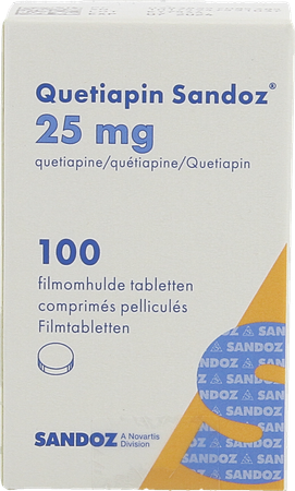 Quetiapin Sandoz 25mg Pot Filmomh Tabl 100 3