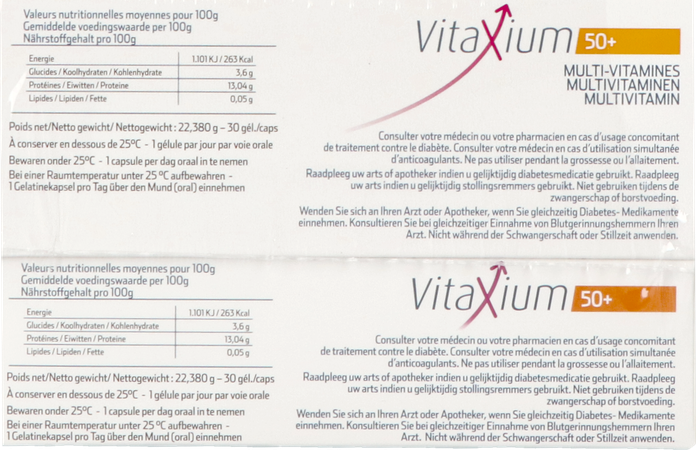 Vitaxium 50+ Multi Vitamines Caps 60+30 Promopack 5