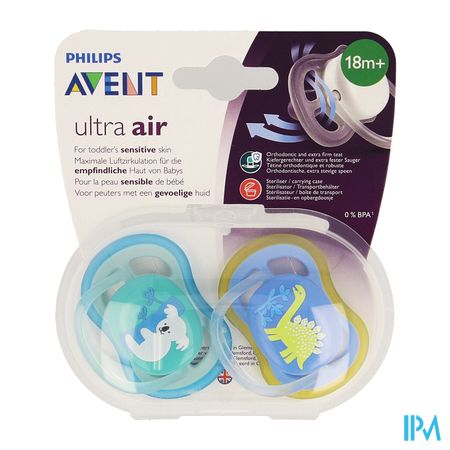 Philips Avent Fopspeen +18m Air Boy Koala Dino 1
