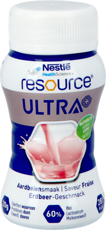 Resource Ultra+ Aardbeiensmaak 4x125ml 4