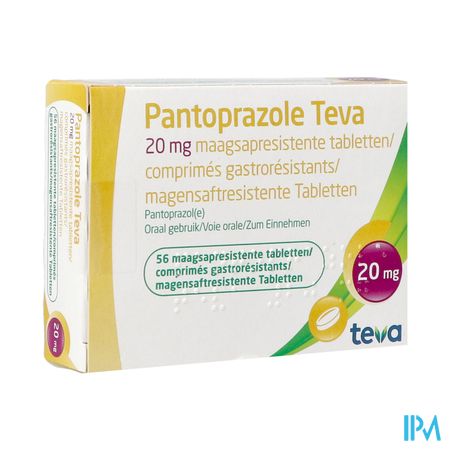 Pantoprazole Teva 20mg Maagsapresist Comp 56 Blis