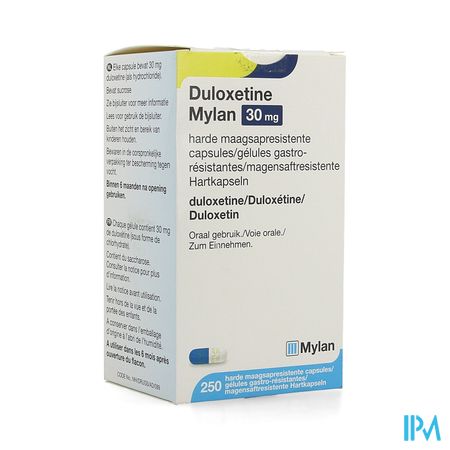 Duloxetine Mylan Maagsapres. Caps 250x30mg Fl Hdpe 1
