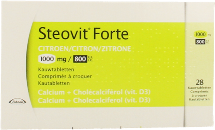 Steovit Forte 1000mg/800ie Kauwtabl 28 3