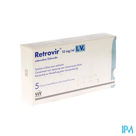 Retrovir Iv Amp 5 X 10mg/ml