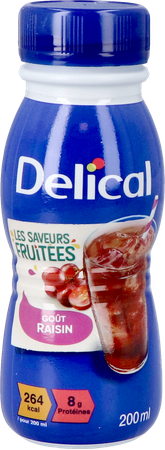 Delical Fruitdrink Druiven 4x200ml 6