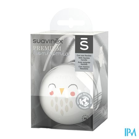 Suavinex Bonhomia Duo Soother Holder Owl Beige 1