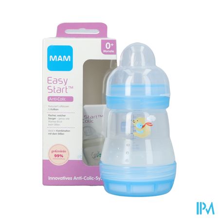 Mam Zuigfles Easy Start A/colic Jongen 160ml 5