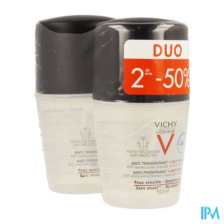 Vichy Homme Deo 48h A/trace Duo 2x50ml