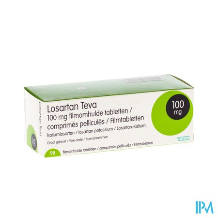 Losartan Teva 100mg Filmomh Tabl 98 X 100mg 1